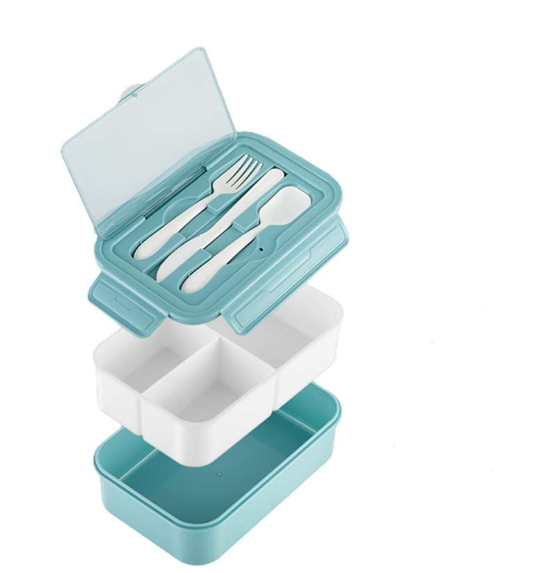 Stylish Reusable Plastic Lunch Box with Secure Lid Design