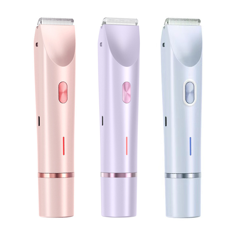 Private Label 2 in 1 Type-C Charge Electric Lady Epilator Painless Facial Body Hair Remove Shaver Women's Hair Trimmer Machine