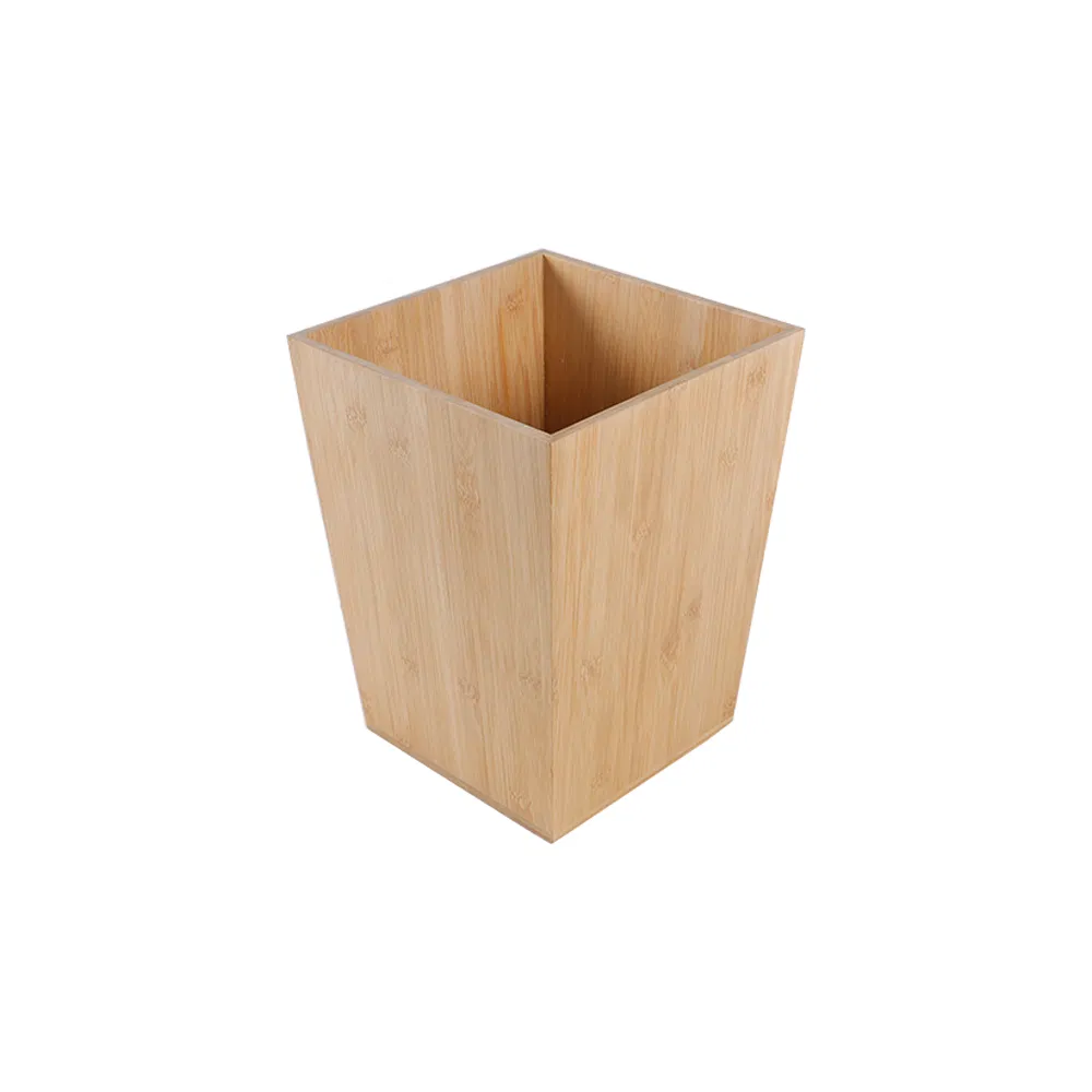 Wooden Lint Bin Bamboo Waste Basket Waste Bin Farmhouse