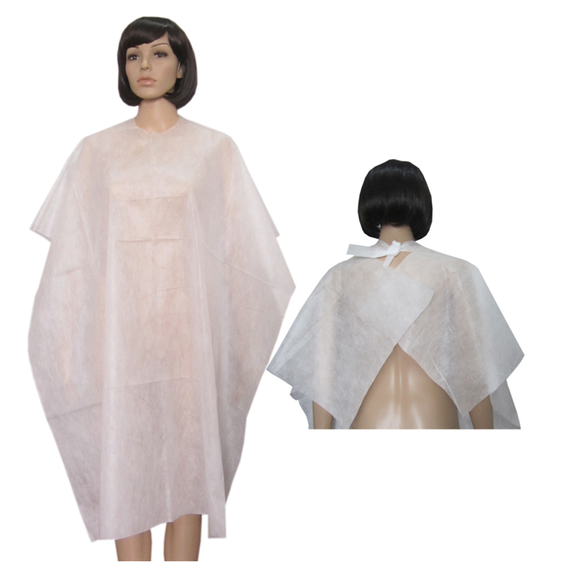 Disposable Transparent Barber Apron Non-Woven Salon Apron Hair Cutting Personal Protection Capes Barber Apron