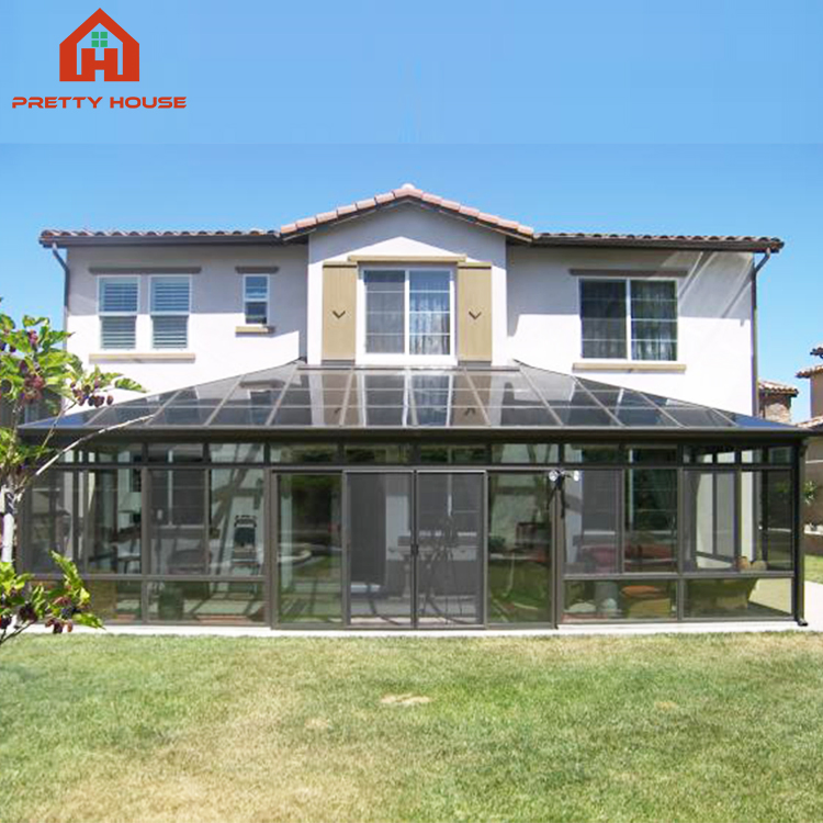 Nordic Sunroom Balcony Garden Exterior Design Aluminum Veranda