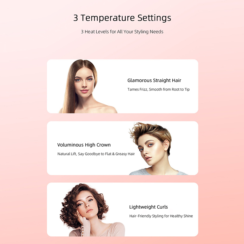 New Product 3 in 1 Hair Straightener & Curler Portable Hair Styling Kit with Comb Curling Iron and Straightener Home Use
