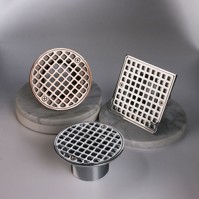 Round Long-Lasting Odor Barrier Shower Drains Tight Sealing Floor Drain