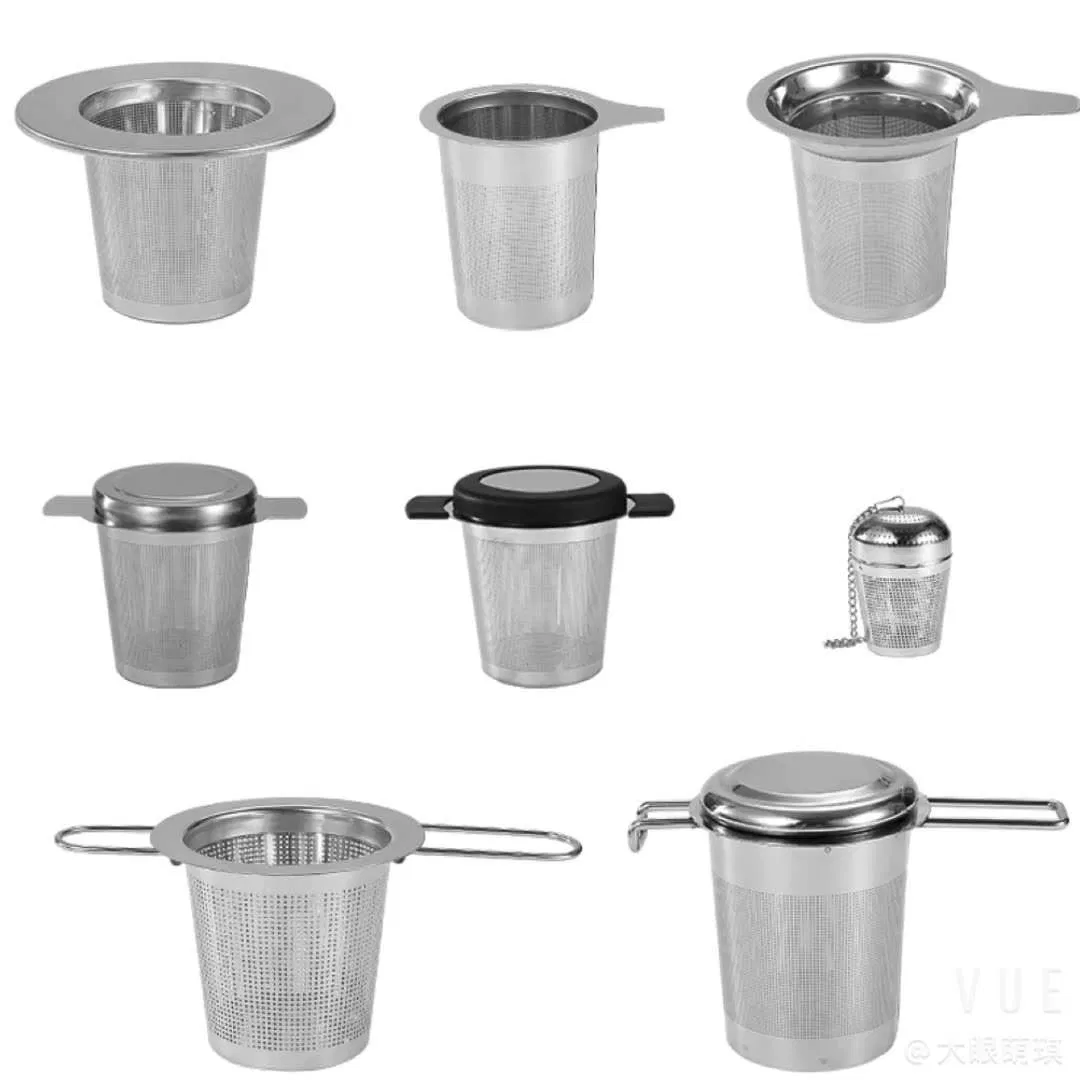 304 Stainless Steel Double Ear Tea Filter with Lid