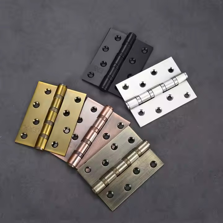 Stainless Steel Flat Hinge 4 Inch 5 Inch Thick Silent Bearing Bedroom Bronze Wooden Door Furniture Loose-Leaf Hardware