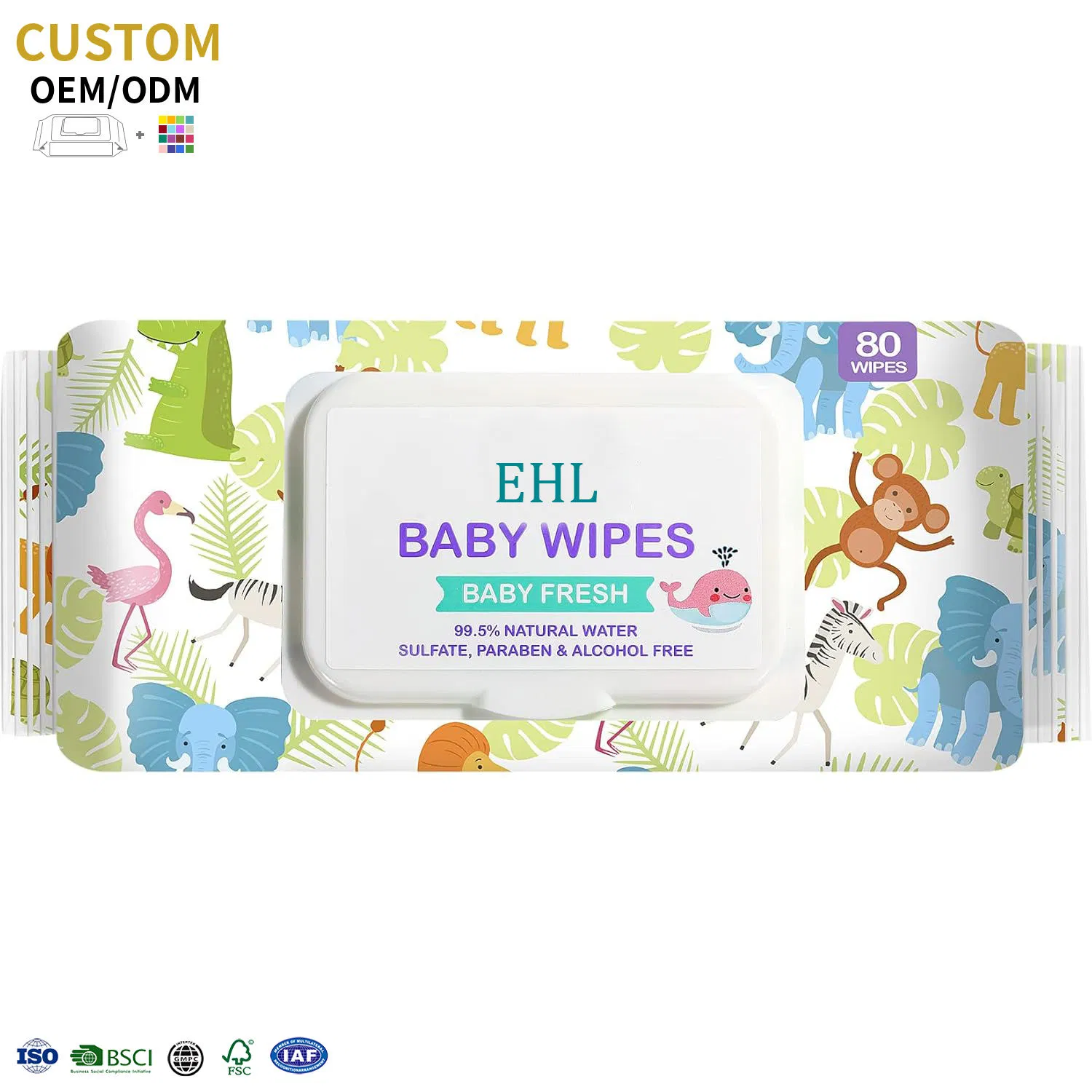 Super Soft Original Biodegradable Plant Based Plastic-Free Eco Friendly 80PCS Aloe Vera Extract Unscented Baby Wipes