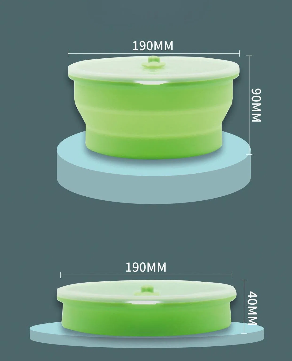 New Platinum Silicone 1500ml Food-Grade Fresh-Keeping Box, Refrigerator Storage Box, Microwave Oven and Dishwasher Lunch Box