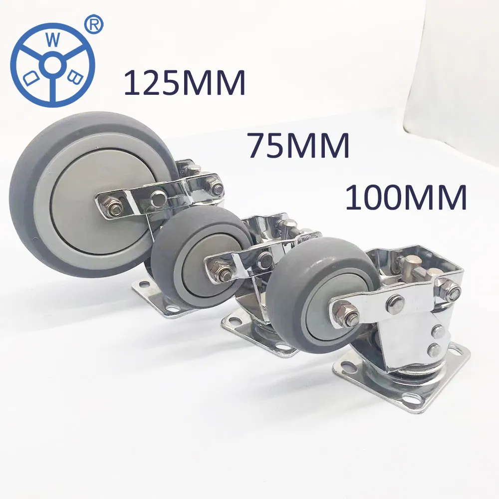 Double Spring PU Caster Core with Shock-Absorbing Rubber Block