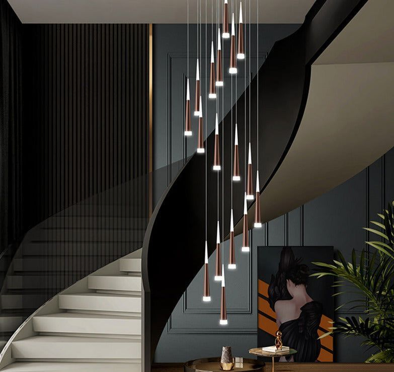 Commercial Steel Helical High Quality Indoor Metal Spiral Staircase Solid Wood Curved Stairs