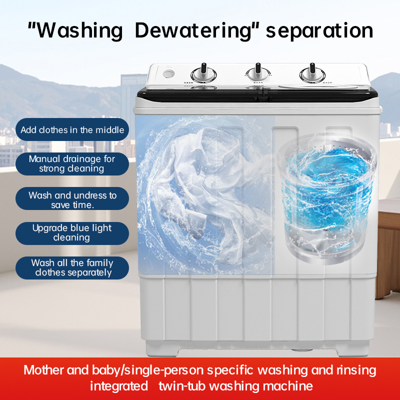 Home Laundry Equipment Semi-Automatic Washing Machine with Twin Tub