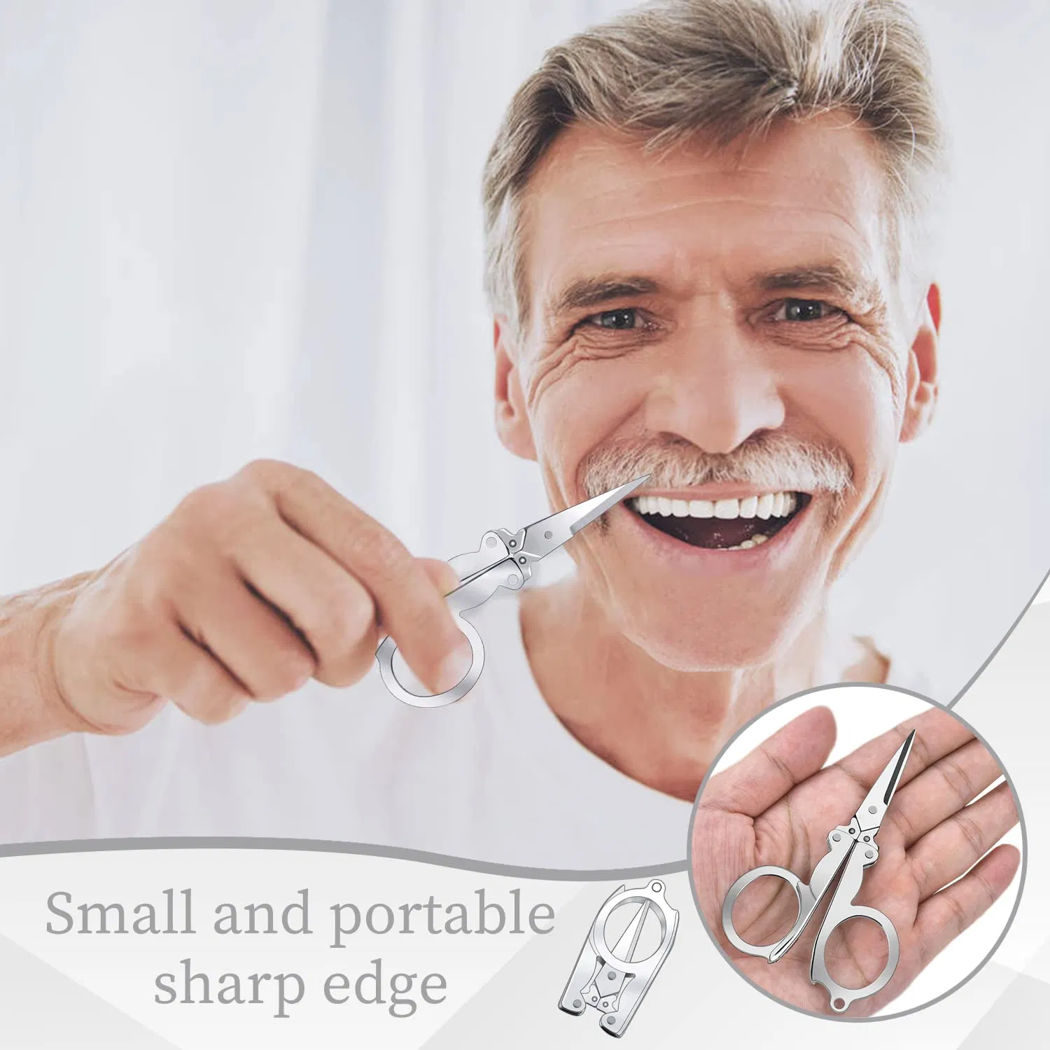 Pocket Portable Foldable Travel Scissors Tiny Mini Craft Cutter