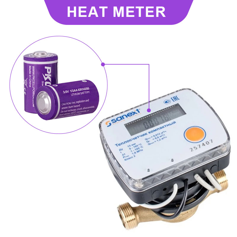 Factory Low Self Discharge Rate Primary Lithium Battery Er14250 3.6V 1/2AA 1200mAh for Meters