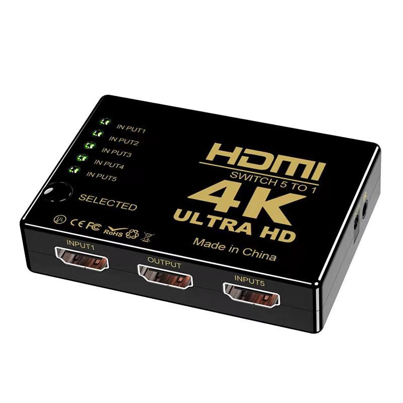 Коммутатор HDMI 5x1 с пультом, 1080P