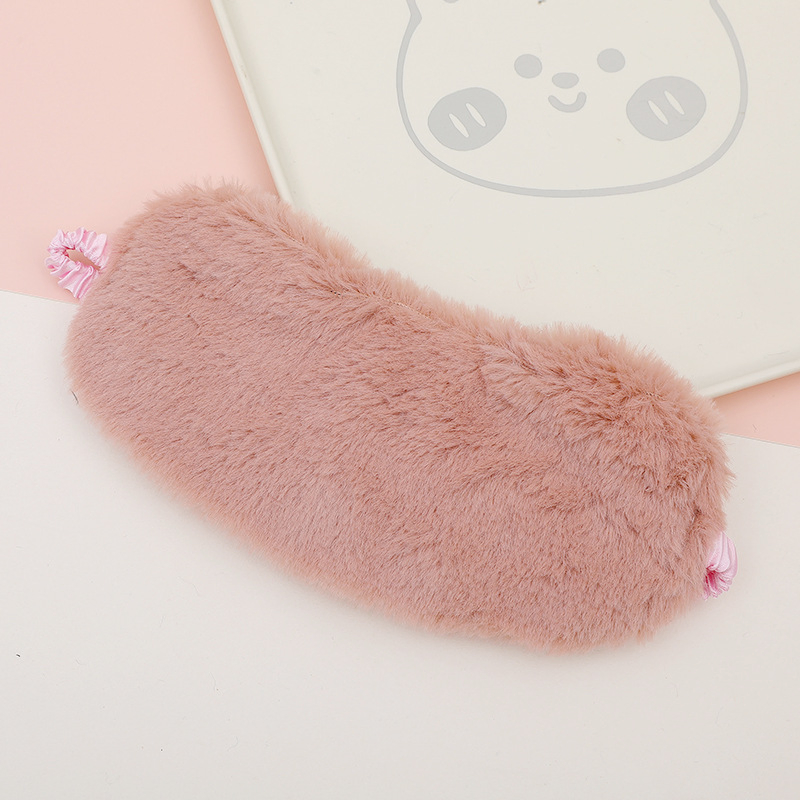 Basic Style Plush Eye Mask, Soft & Comfortable for Sleep & Eye Fatigue Relief