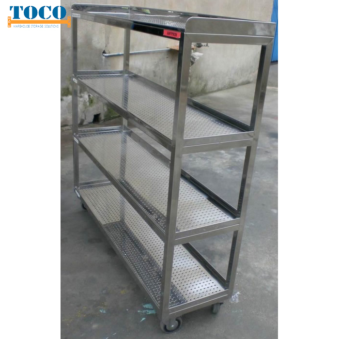 Stainless Steel Kitchen Warehouse Pallet Pipe Storage Shelf/Rack