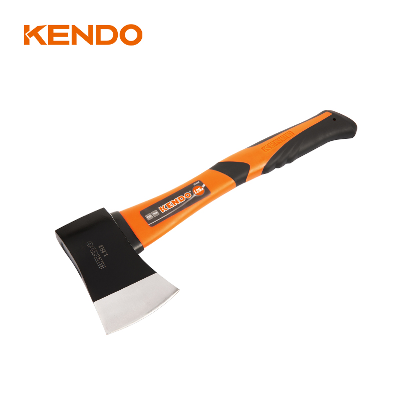 Kendo Heavy Duty Steel Head Hatchet Axe with Fiberglass Handle for Kitchen Cutting Felling Camping Home Working