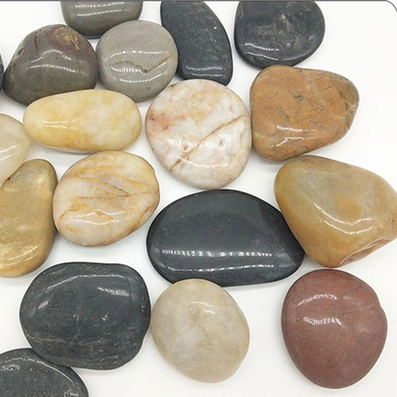 White Black Stone Pebbles Engraved Customized Design