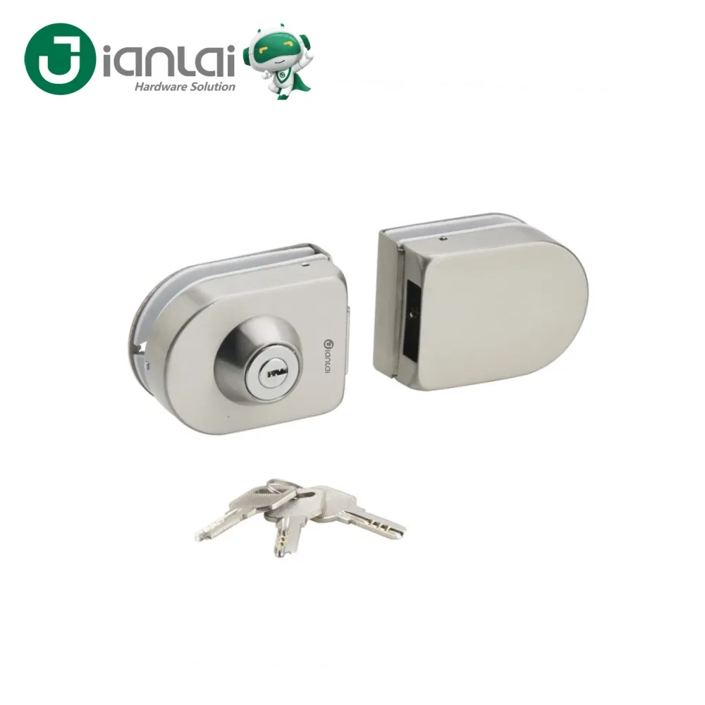 Office Glass Partition Anti-Theft Lock D Type No Drilling Glass Door Lock