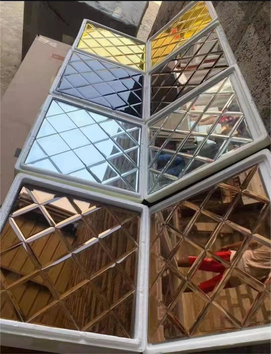4mm 5mm 6mm Home Decors Diamond Beveled Edge Mirror Tile