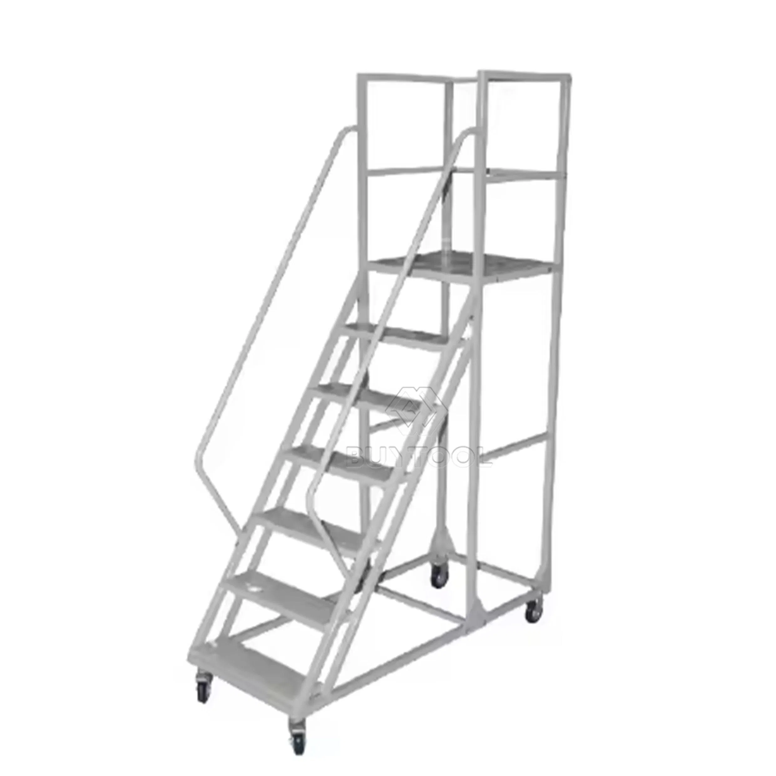 Mobile Step Ladder Muted Climbing Platform for Warehouse Supermarket Use
