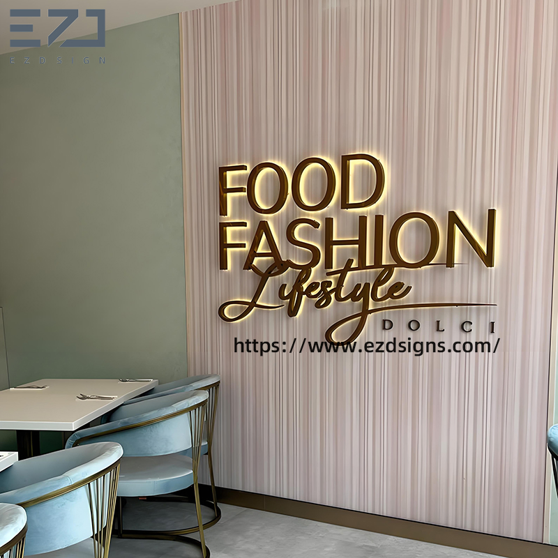 Food Fashion Store Front 3D Backlit Lighted Channel Letters Company Name Sign