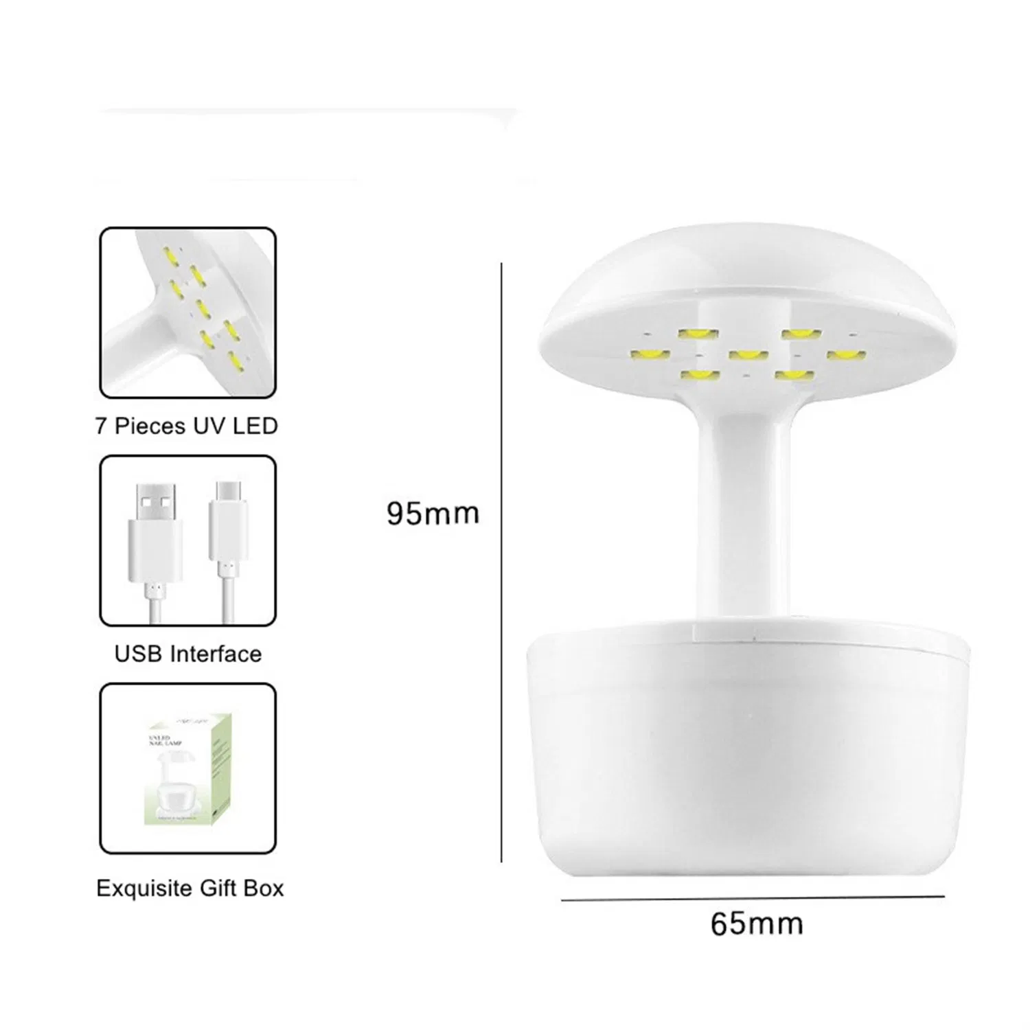 Manicure Mini Nail Tips Lamp Therapy Lamp Induction Dryer Lamp Nail Polish Gel Not Black Hand Small Quick Drying Phototherapy Nails