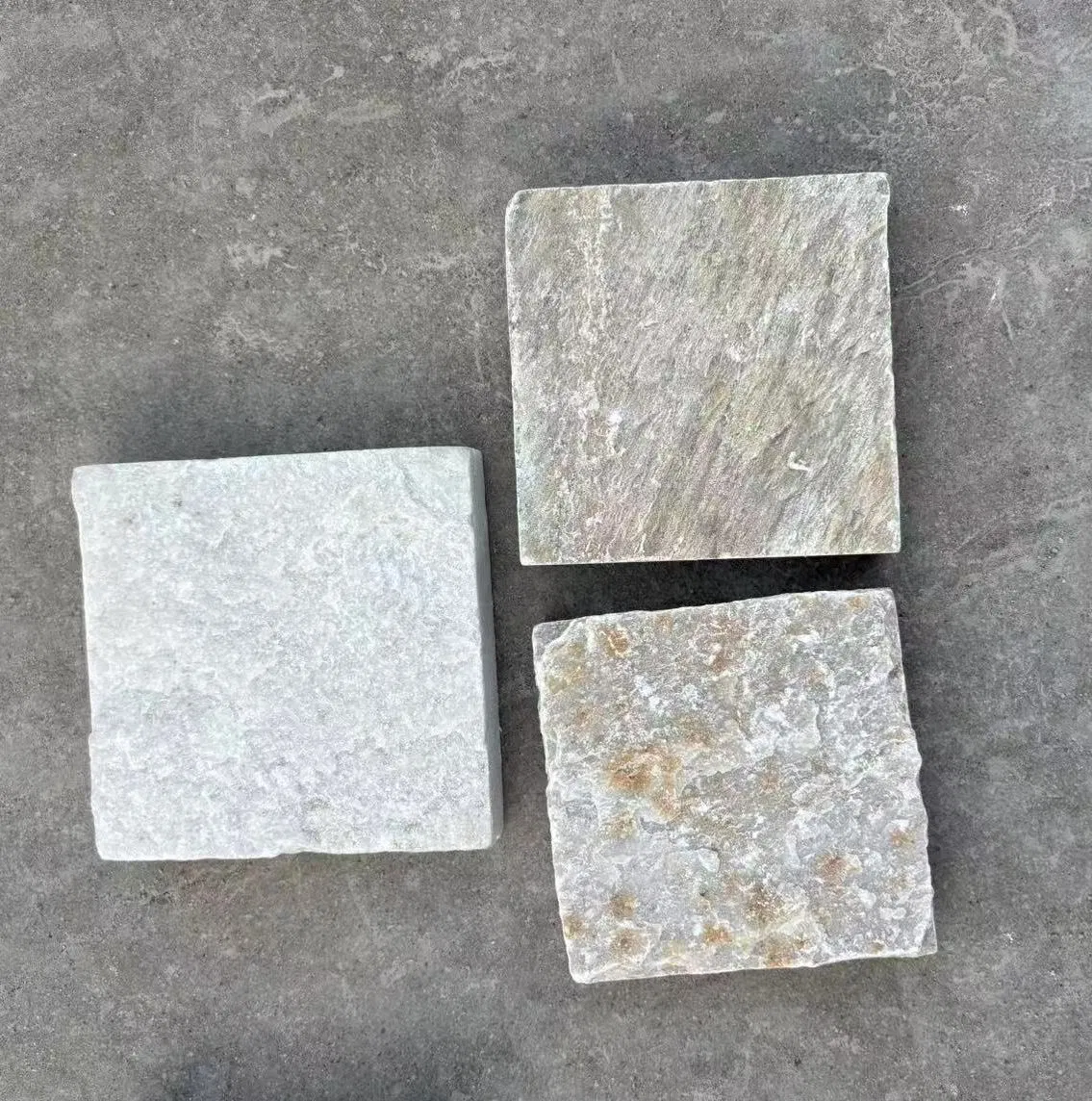 Nature Quartzite Slat Stone Cobblestone for Outdoor Flooring