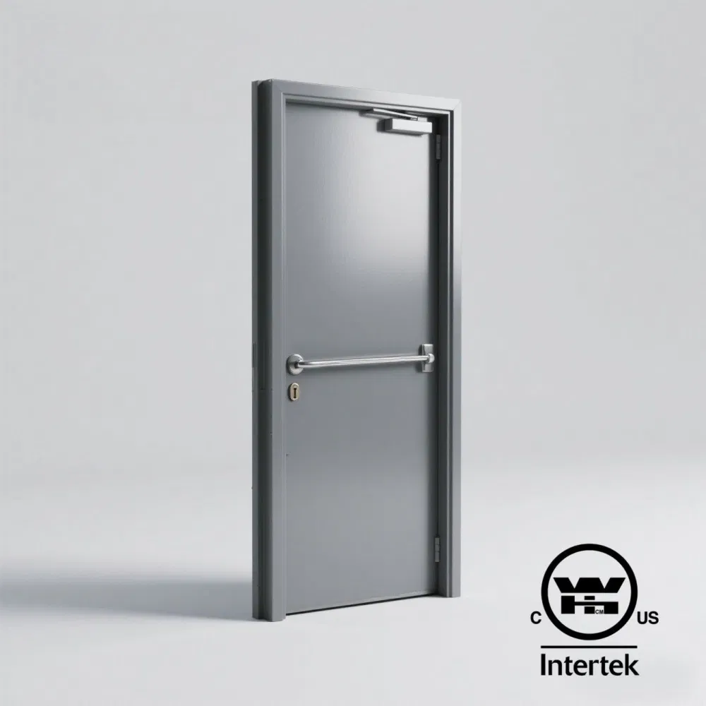 Wholesale Galvanized Fire Rated Steel Door for Office Building - Durable Commercial Metal Door China Factory