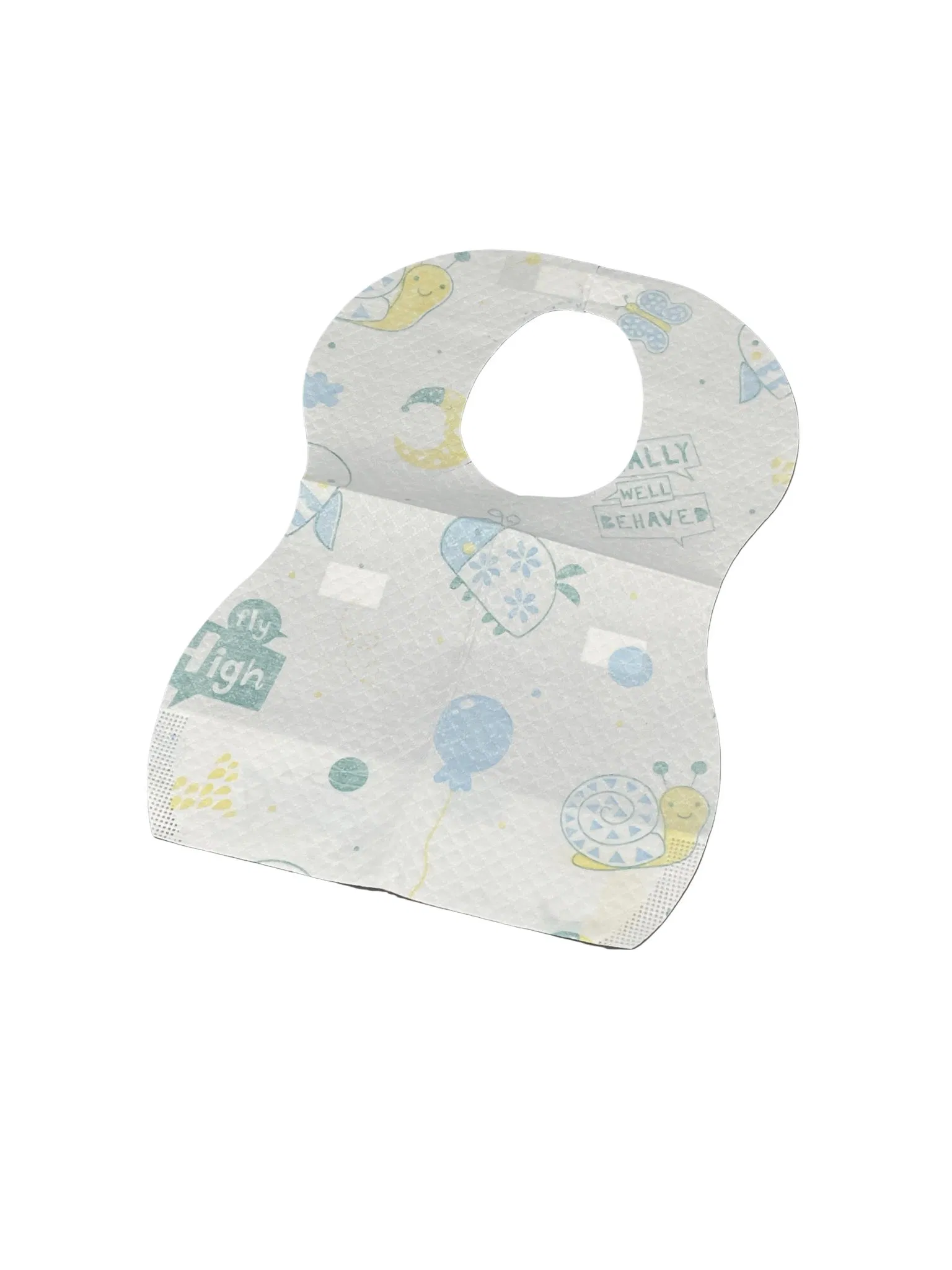 Disposable Hygienic Nonwoven 3 Plys Waterproof Baby Bibs for Eating