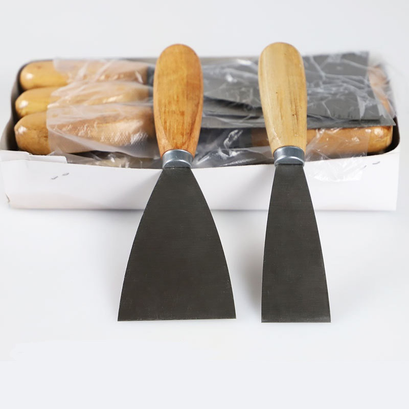 Carbon Steel Putty Knife with Wooden Handle