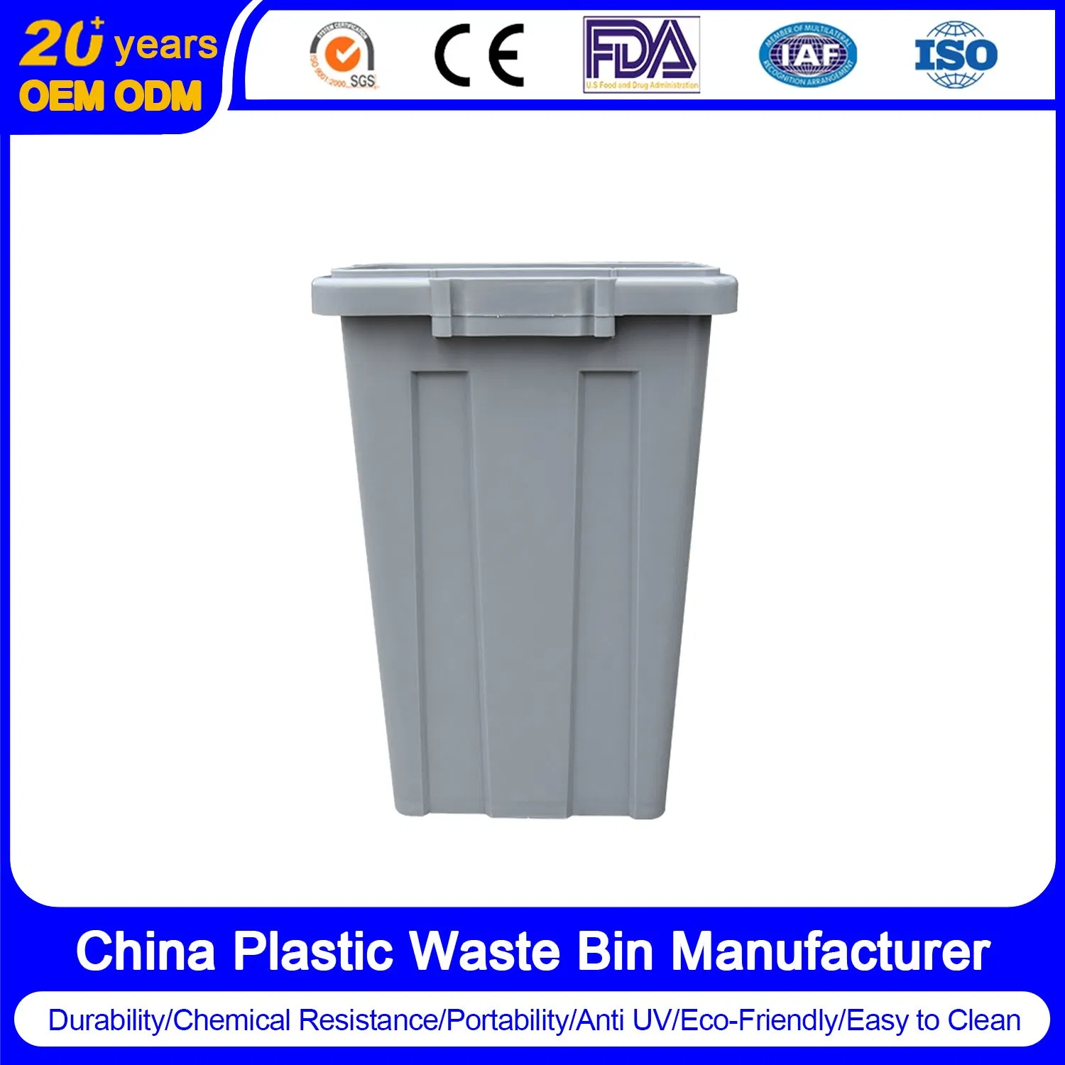 New Waste Containers Small Size 40L/50L/80L Dustbin Indoor Garbage Containers for Home