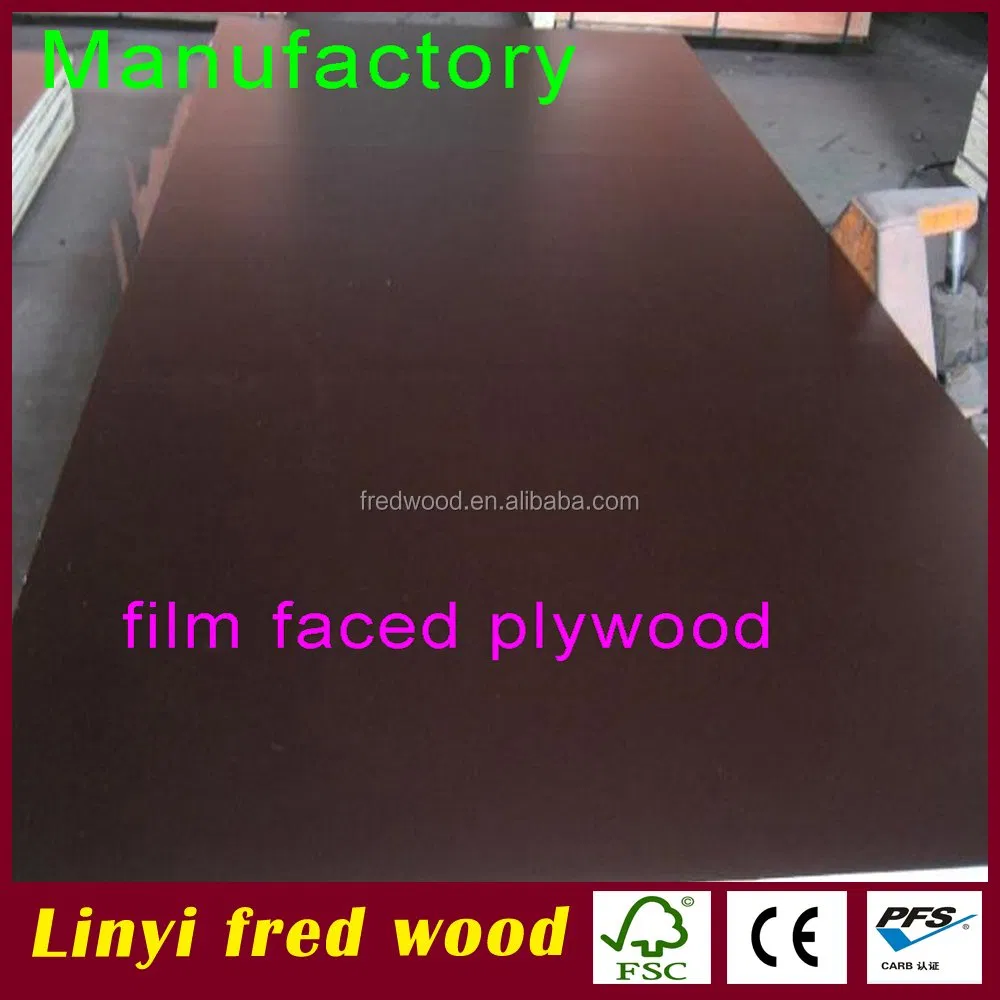 Plywood Factory Red Black Color 12mm 18mm Concrete Form Work Film Faced Plywood From China