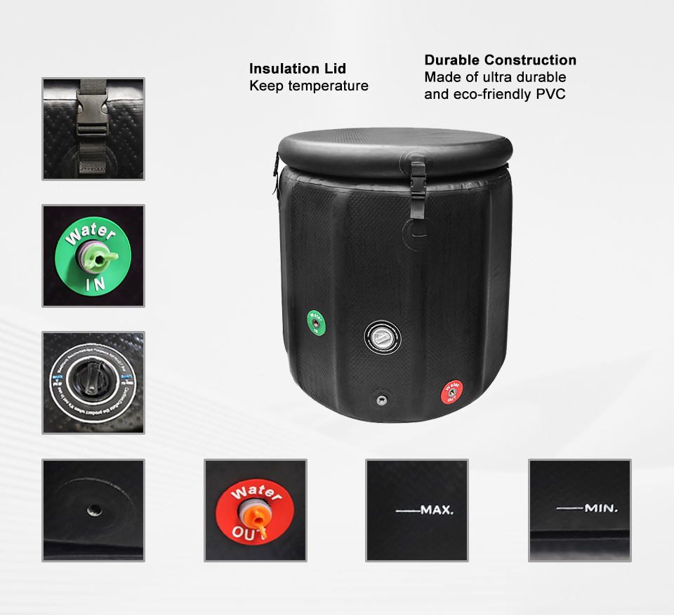 Ice Bath Tub Gym Sports Therapy Cold Plunge Inflatable Recovery Bath Tub