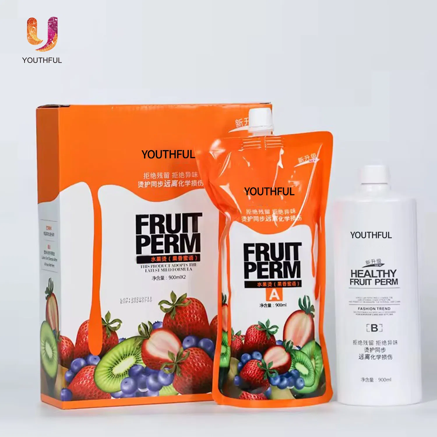 Wholesale Hair Care Moisturizing Fruity Straight Hair Curling Perm Cream
