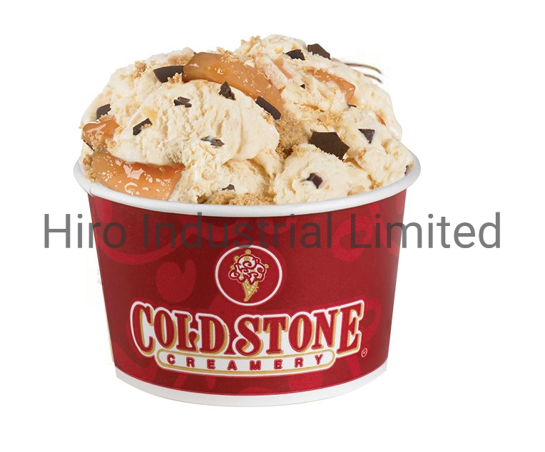 Custom Printing Frozen Yogurt Different Size Disposable Single/Double PE Coating Kraft Paper Ice Cream Cup