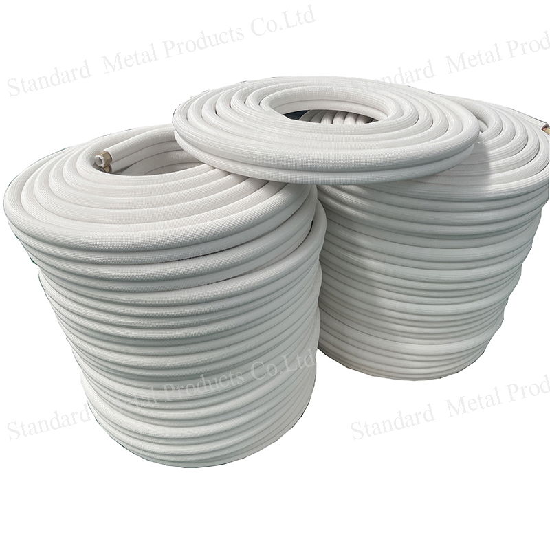 1.5mm Insulated Copper Tube 1/4" 3/8" 5/8" 3/4" Outer Diameter 41.3 Insulated Copper Tube for Install a Cold Storage