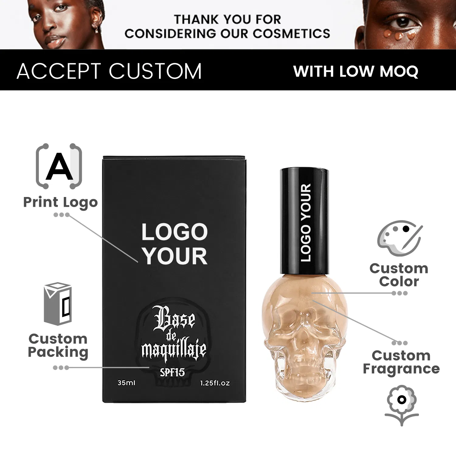Sunscreen Natural Matte Liquid Foundation Makeup Apply to Your Skin