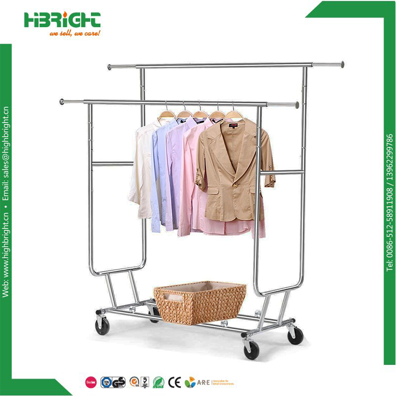 Collapsible Rolling Clothing Racks Foldable Clothes Rack