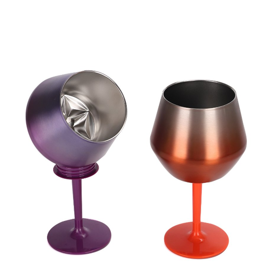 2025 14oz Stainless Steel Goblets Champagne Glasses Metal Wine Glasses Creative Wine Glasses for Home Decor Restaurant Wedding