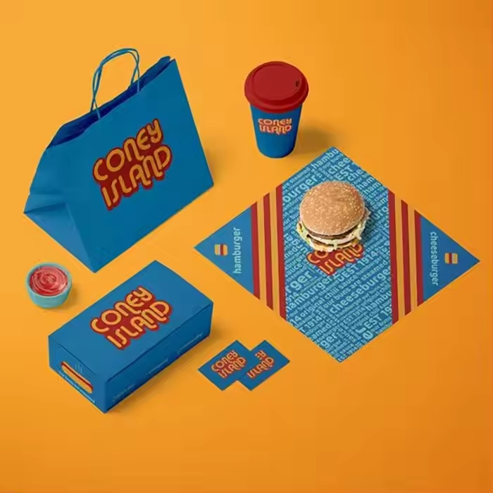 Kraft Corrugated Sandwich Pizza Burger French Fries Bento Box Chicken Cookie Packaging with Sauce Cup Divider