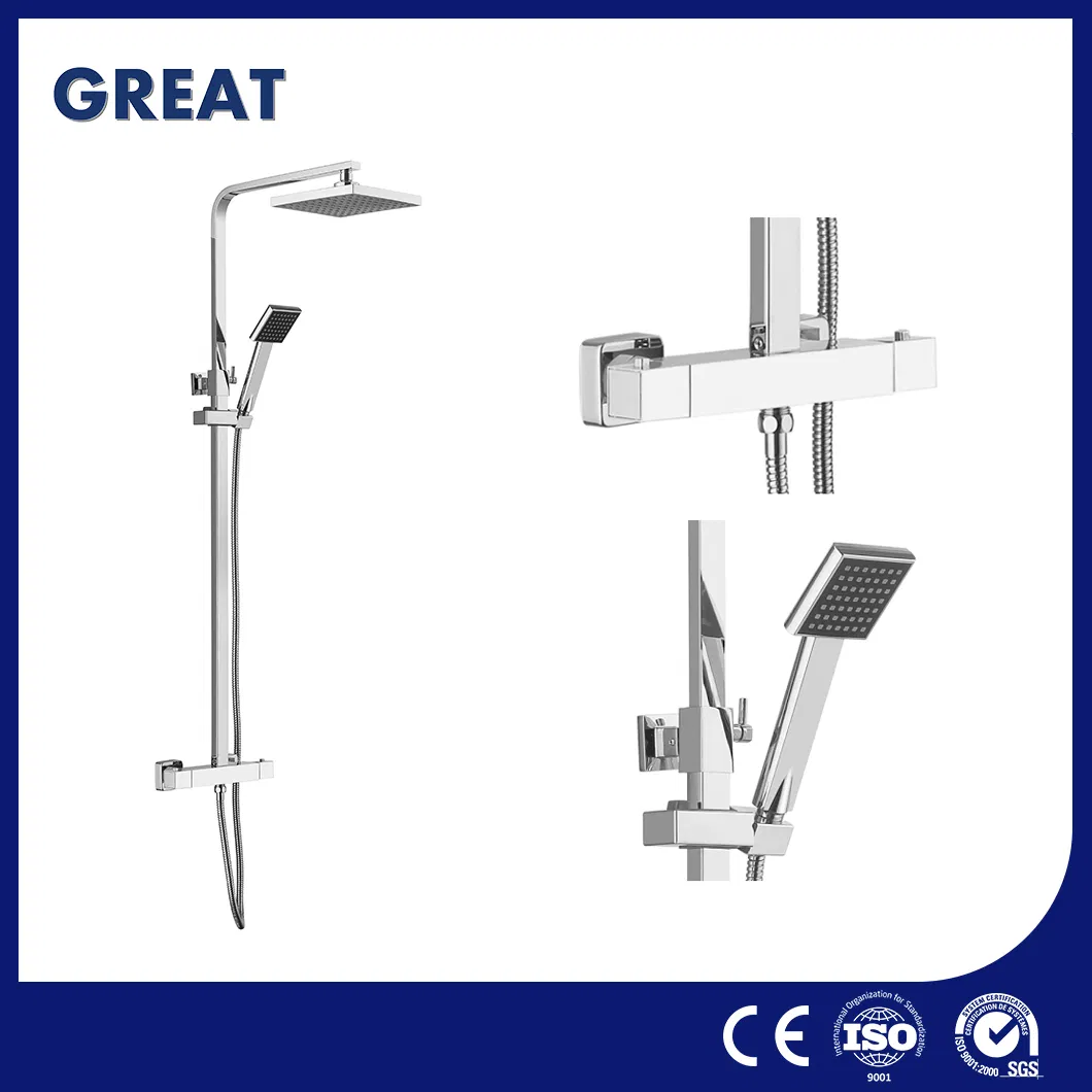 Great Mobile Home Shower Faucet OEM Customized Shower Panel Column China Gl78002sk Thermostatic Shower Kit Set Thermostatic 2-Way Shower Column Manufacturing