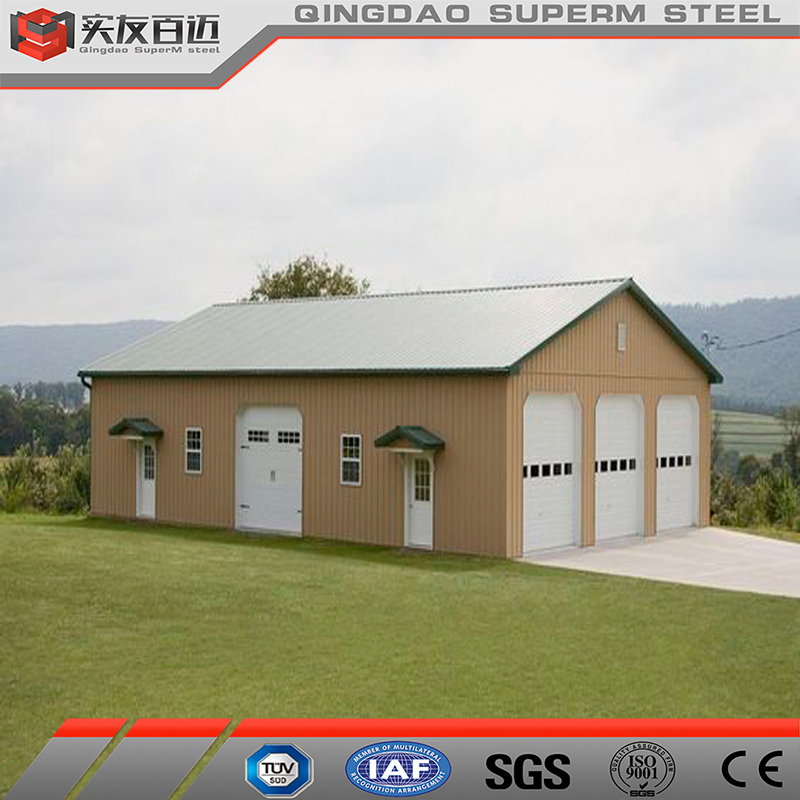 Prefabricated Warehouse Design Prefab Steel Structure Metal Building Kits Car Garage