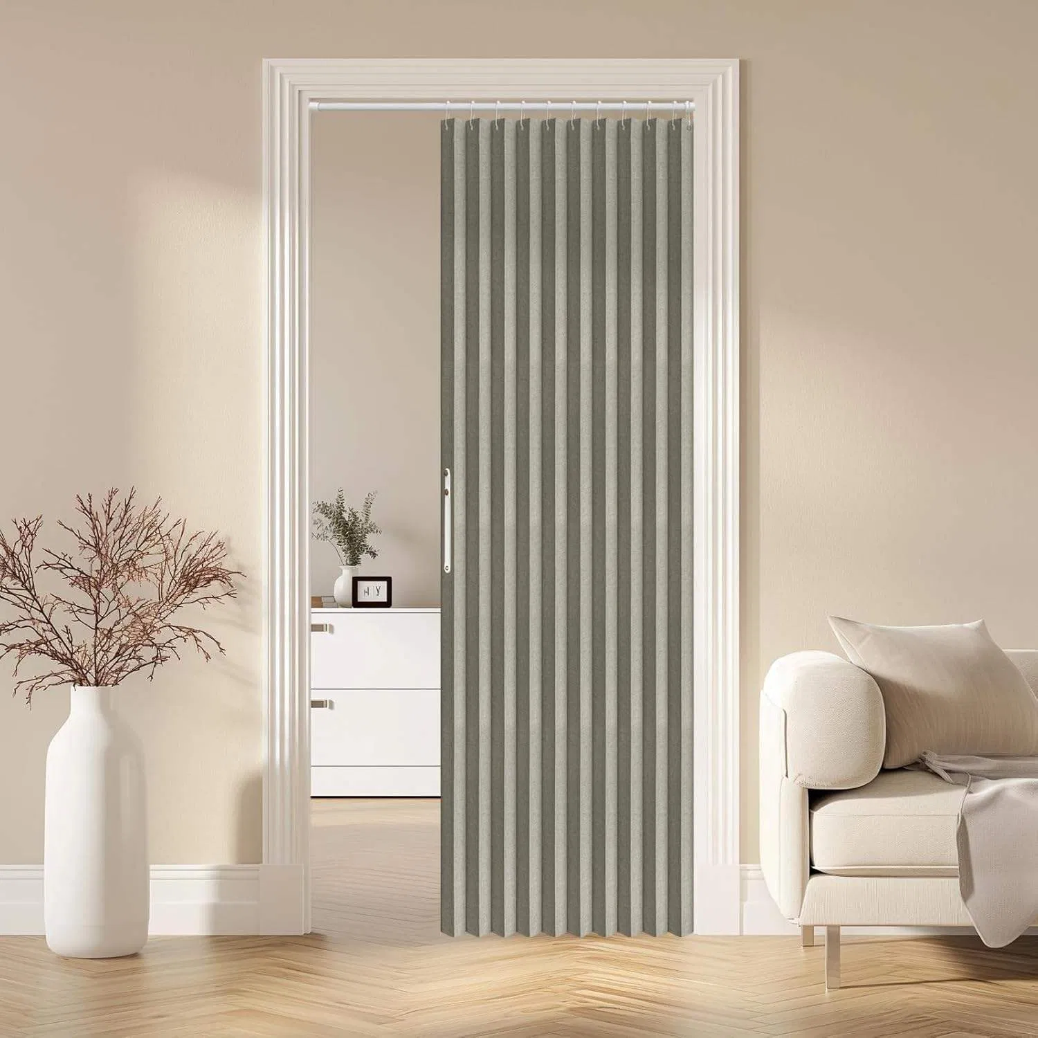No Drill Windproof Magnetic Door Curtain Blackout Blinds Magnetic Blinds with Perfect Fit