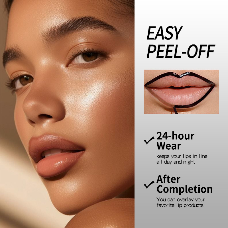 High Quality Waterproof Lip Liner Stain in Five Shades with Tweezers