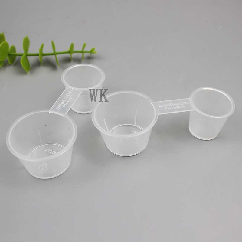 Compostable Food Grade 20cc Measuring Spoon PP Measuring Scoop White Plastic Spoon