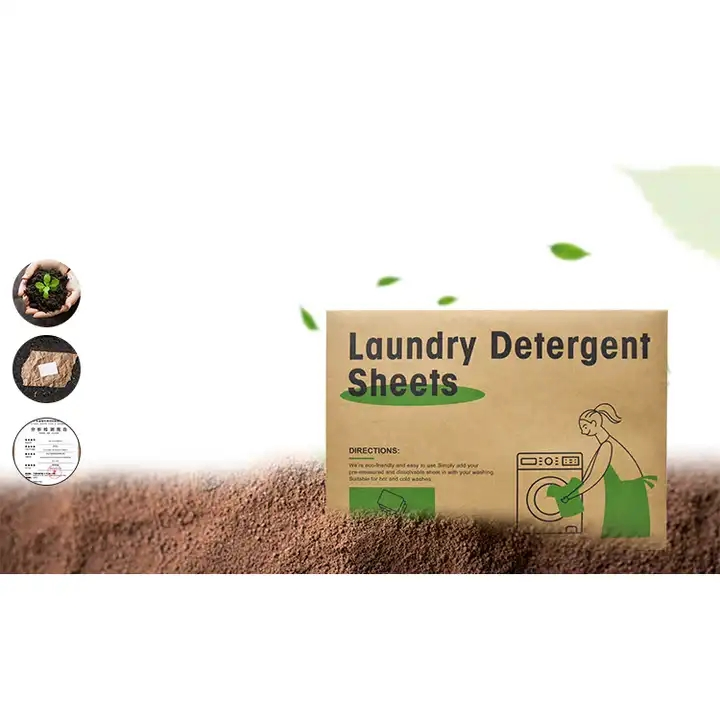 Eco-Friendly Biodegradable Laundry Soap Paper Clothes Clean Laundry Detergent Strips