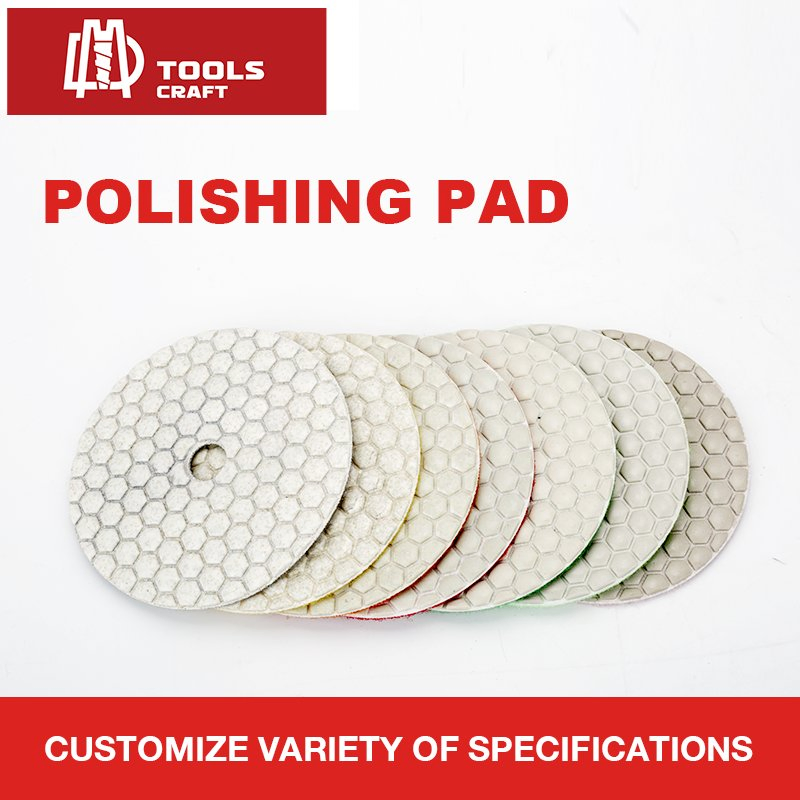 Diamond Polishing Pads 4 Inch Wet / Dry 8 Piece Set Granite Stone Concrete Marble
