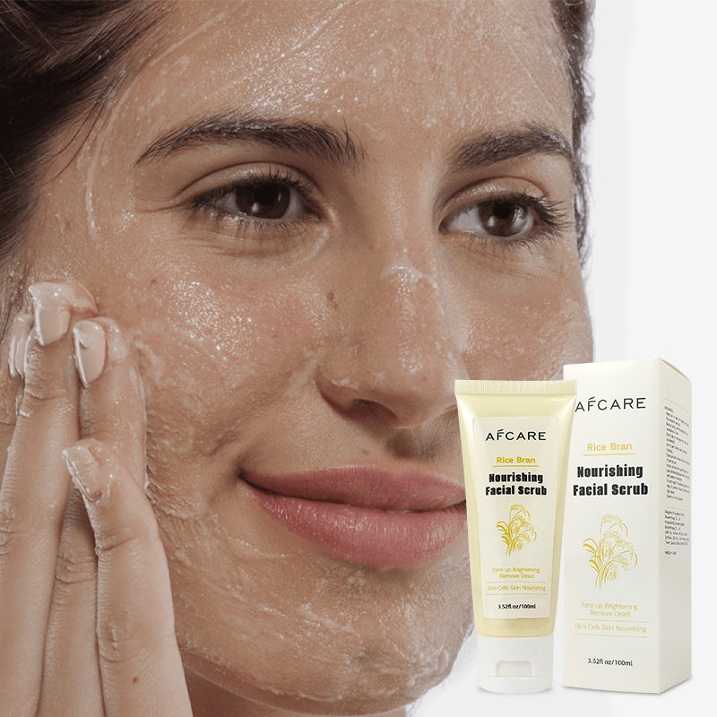 Gentle Rice Bran Facial Scrub for Smooth Skin Deep Cleansing Scrub for All Skin Types