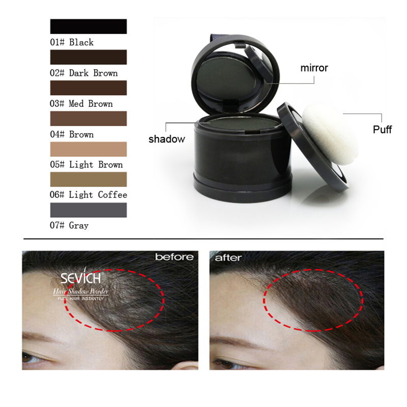 Пудра для маскировки залысин и корней волос