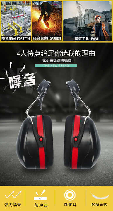 Защитные наушники с каской, профессиональные